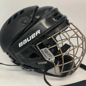 Bauer Youth Ice Hockey Helmet with Full Cage – Black